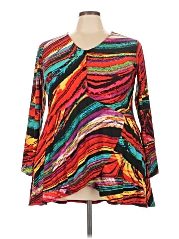 Attitudes by Renee Long Sleeve Blouse (view 1)
