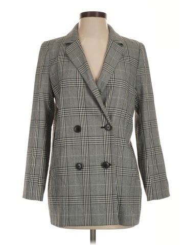 Madewell Caldwell Double-Breasted Blazer in Plaid (view 1)