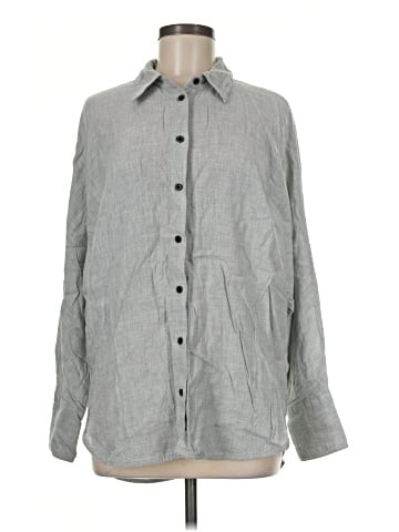 Madewell Heathered Flannel Dolman Button-Up Shirt (view 1)