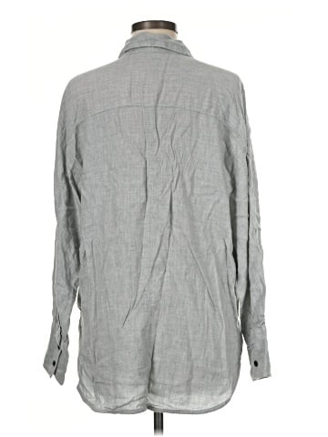 Madewell Heathered Flannel Dolman Button-Up Shirt (view 2)