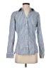 Express Stripes Blue Long Sleeve Button-Down Shirt Size XS - photo 1