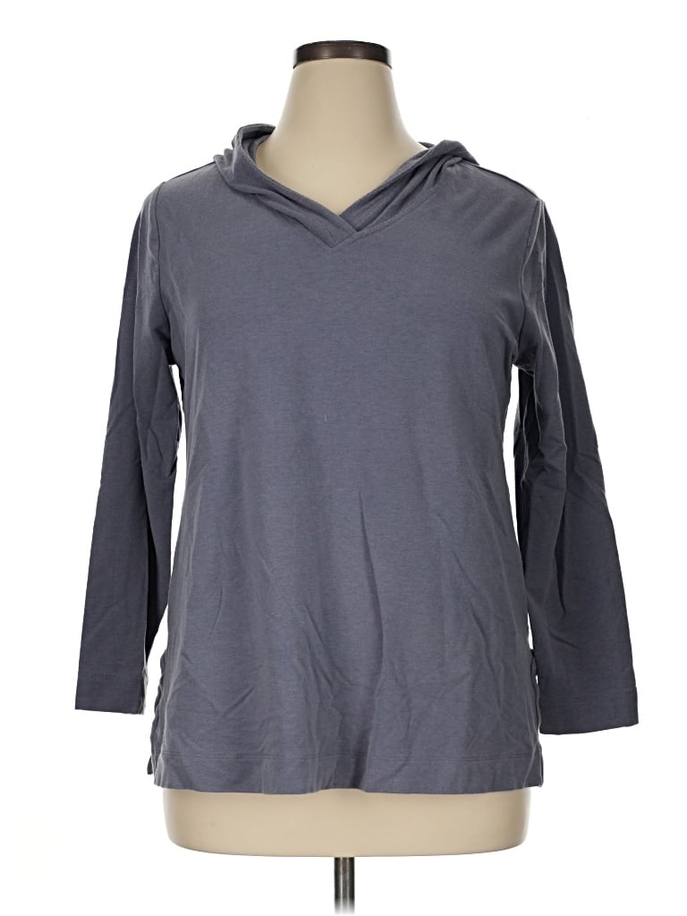 Pre-owned Purejill 3/4 Sleeve T-shirt In Gray