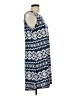 Perceptions Print Blue Casual Dress Size L - photo 4