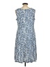 Perceptions Print Blue Casual Dress Size L - photo 2