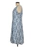 Perceptions Print Blue Casual Dress Size L - photo 5