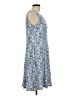 Perceptions Print Blue Casual Dress Size L - photo 4