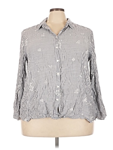 Jane and Delancey 3/4 Sleeve Button-Down Shirt (view 1)
