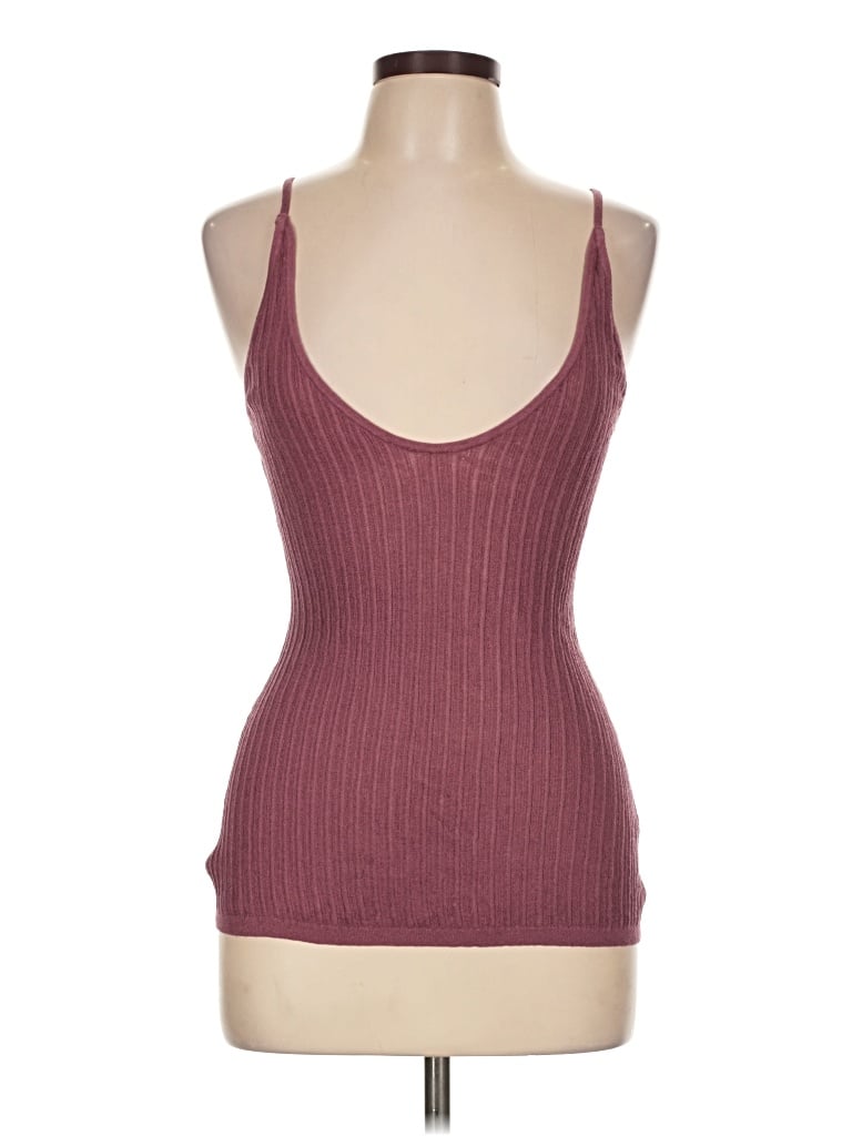 Pre-owned Skims Tank Top Burgundy Scoop Neck Tops