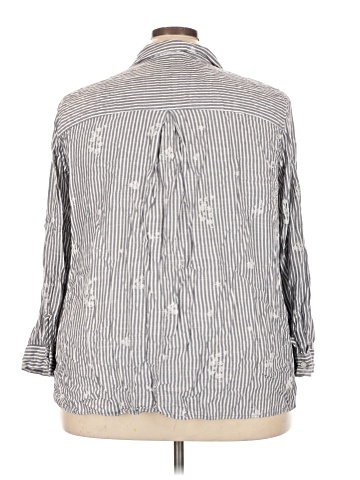 Jane and Delancey 3/4 Sleeve Button-Down Shirt (view 2)
