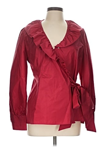 J. Peterman Long Sleeve Silk Top (view 1)