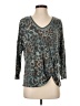Democracy Animal Print Teal Pullover Sweater Size S - photo 1