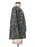 Democracy Animal Print Teal Pullover Sweater Size S - photo 4