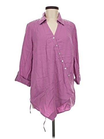 Soft Surroundings 3/4 Sleeve Button-Down Shirt (view 1)