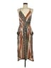 BCBGeneration Paisley Brown Cocktail Dress Size M - photo 1