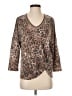 Democracy Animal Print Brown Pullover Sweater Size S - photo 1
