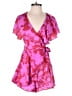 Do & Be 100% Polyester Hearts Pink Romper Size S - photo 1
