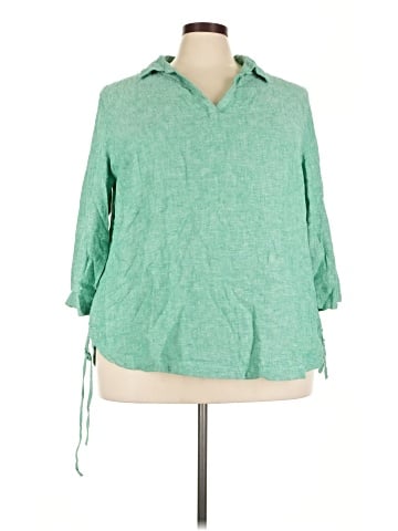 Isaac Mizrahi New York 3/4 Sleeve Button-Down Shirt (view 1)