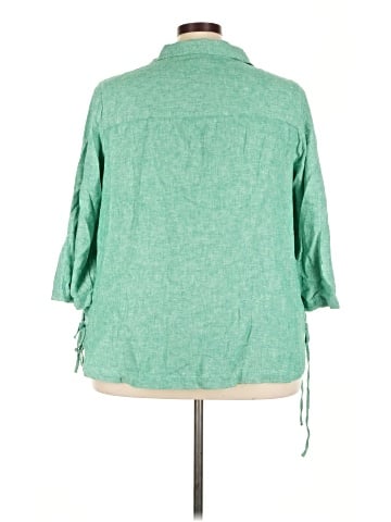 Isaac Mizrahi New York 3/4 Sleeve Button-Down Shirt (view 2)