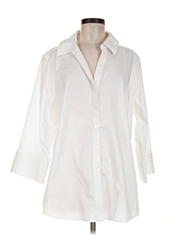 Foxcroft 3/4 Sleeve Button-Down Shirt (view 1)