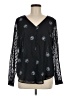 Ann Taylor LOFT 100% Polyester Black Long Sleeve Blouse Size M - photo 1