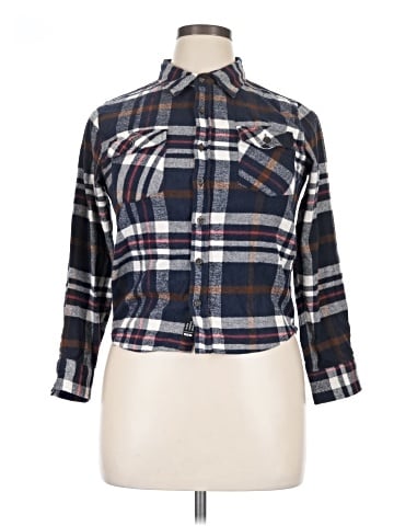 RSQ 3/4 Sleeve Button-Down Shirt (view 1)