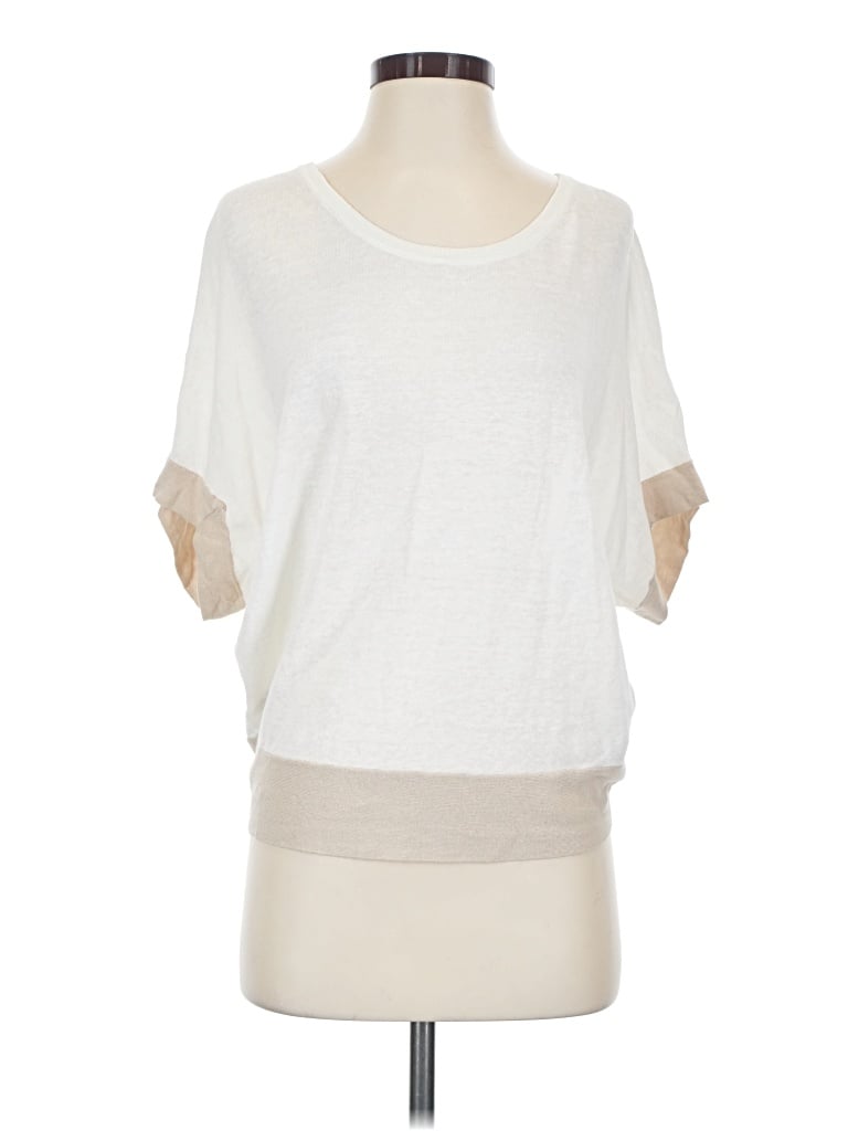 Pre-owned Ann Taylor Loft Poncho In White