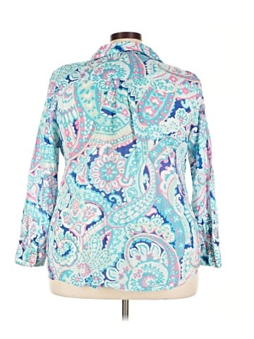 Talbots 3/4 Sleeve Button-Down Shirt (view 2)