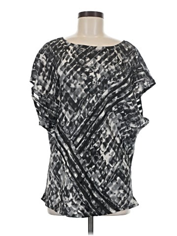 Line & Dot Short Sleeve Blouse (view 1)