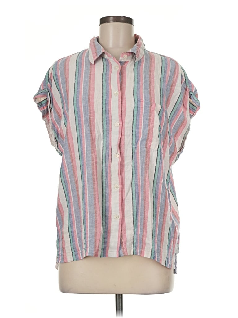 Pre-owned Orvis Short Sleeve Button Down Shirt In Pink