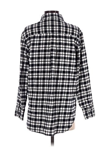 Madewell Flannel Oversized Side-Button Shirt in Bridgeport Plaid (view 2)
