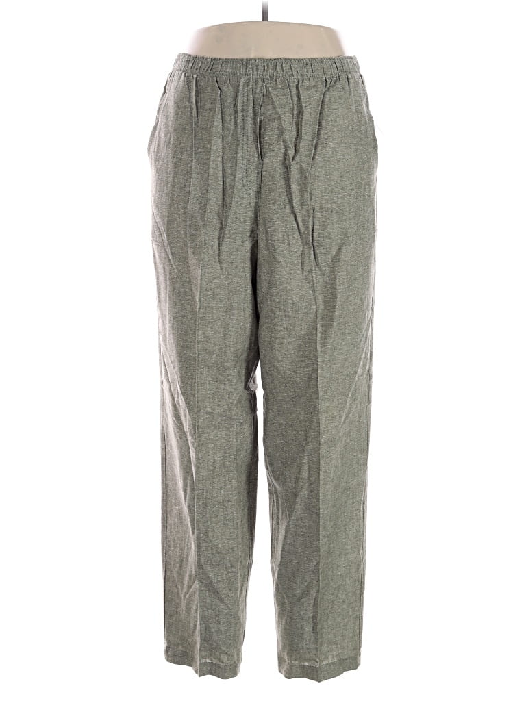 Pre-owned Southern Lady Linen Pants In Gray
