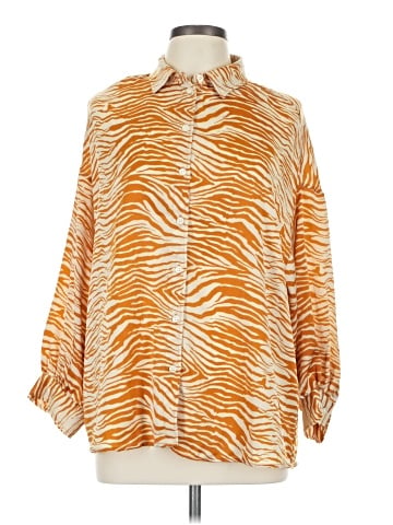 Topshop Long Sleeve Blouse (view 1)