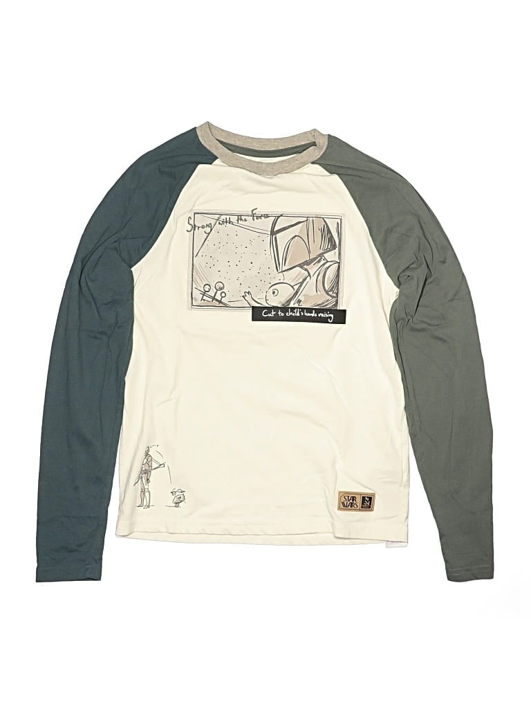 Pre-owned Star Wars Kids' Long Sleeve T-shirt In Ivory