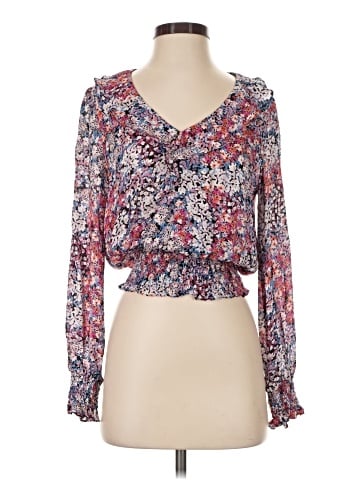 Parker Long Sleeve Silk Top (view 1)
