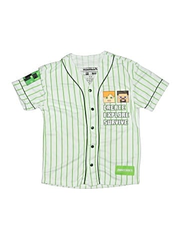 Minecraft Short Sleeve Button-Down Shirt (view 1)