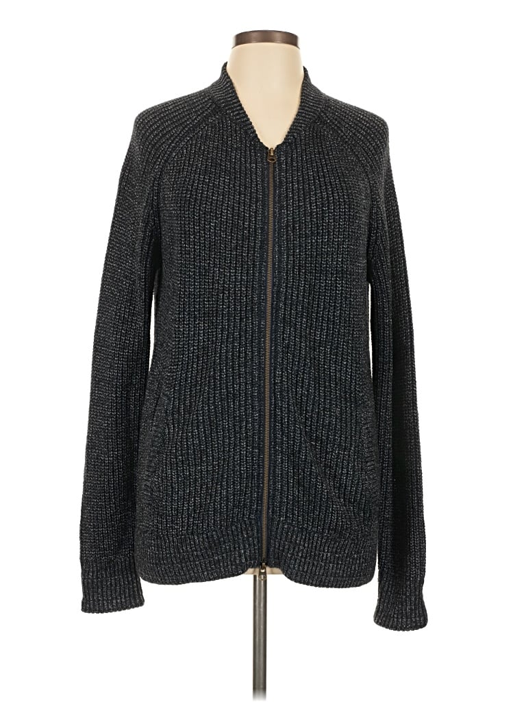 Pre-owned Faherty Cardigan Sweater In Gray