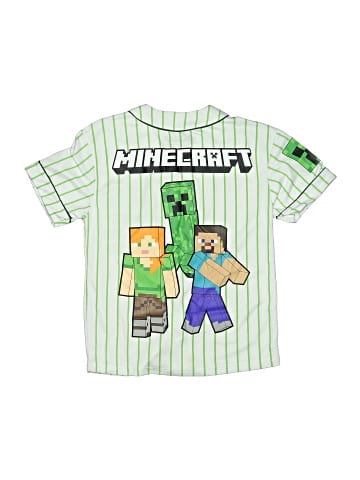 Minecraft Short Sleeve Button-Down Shirt (view 2)