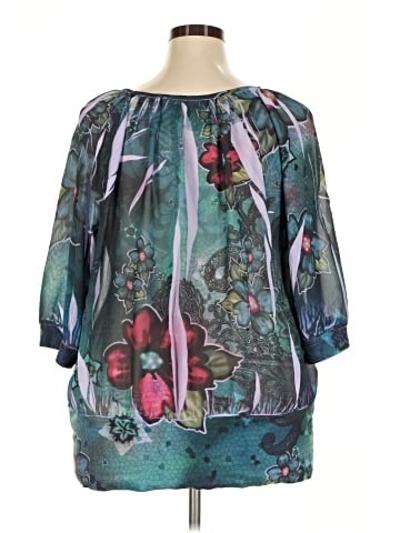 New Directions 3/4 Sleeve Blouse (view 2)