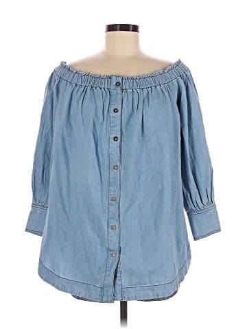 Free People 3/4 Sleeve Button-Down Shirt (view 1)