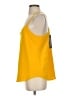 Lela Rose Solid Yellow Sleeveless Blouse Size S - photo 5