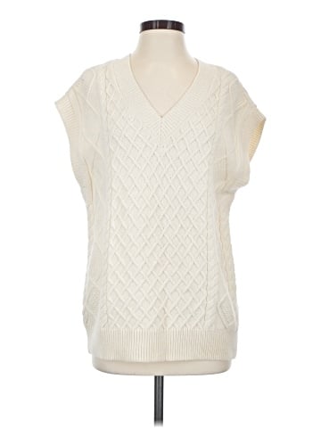 Madewell Cable-Knit V-Neck Sweater Vest (view 1)