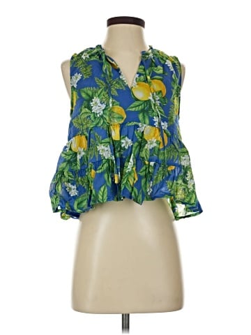 Aqua Sleeveless Blouse (view 1)