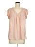DR2 100% Polyester Pink Short Sleeve Blouse Size M - photo 1