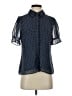 CeCe 100% Polyester Polka Dots Blue Short Sleeve Blouse Size S - photo 1