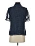 CeCe 100% Polyester Polka Dots Blue Short Sleeve Blouse Size S - photo 2
