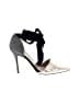 J.Crew Metallic Silver Heels Size 9 1/2 - photo 1