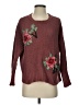 Blu Pepper 100% Polyester Floral Burgundy Pullover Sweater Size S - photo 1