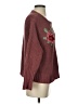 Blu Pepper 100% Polyester Floral Burgundy Pullover Sweater Size S - photo 4