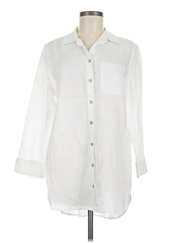 Chico's 3/4 Sleeve Button-Down Shirt (view 1)