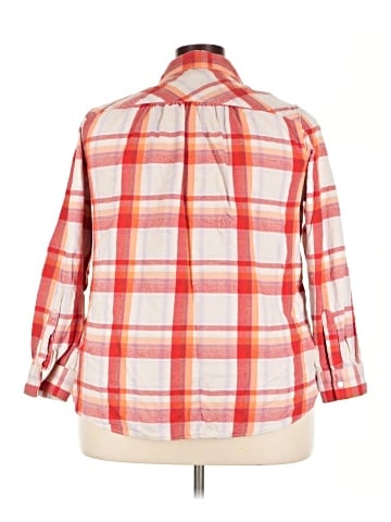 Lands' End 3/4 Sleeve Button-Down Shirt (view 2)